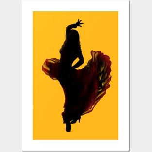 Dancing tango woman Posters and Art